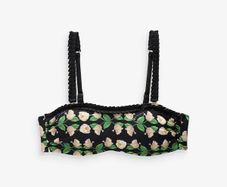 B By Ted Baker Floral Bandeau Black Bikini Top in size 32A