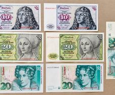 GERMANY - Set of 7 Banknotes: 10-20 Deutsch Marks 1960-1993 (VF-UNC)
