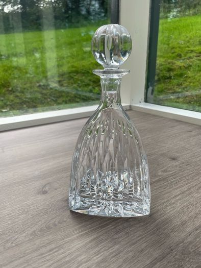 Heavy Cut Crystal Glass Decanter with Ball Stopper, 29cm, 1.63kg