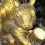 Gold Resin Squirrel Table Lamp, Postage Available or Collection Image 2