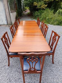 Antique dining table and chairs