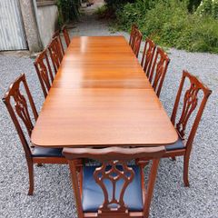 Antique dining table and chairs