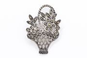 Past Times Silver And Marcasite Brooch In Original Box