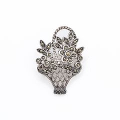 Past Times Silver And Marcasite Brooch In Original Box