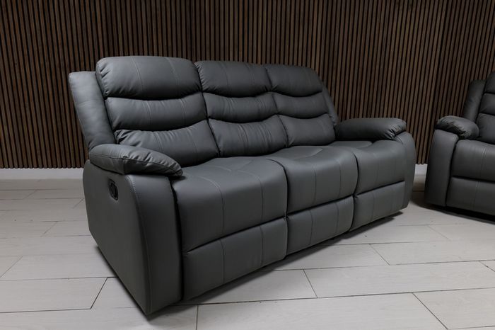 Roma Recliner Sofa 3+2 Dark Grey