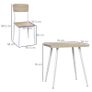 3-Piece Dining Table Set, Square Modern Kitchen Table with 2 Chairs for Small Space Image 2