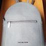 BNWT - Michael Kors Jessa MD Convertible Backpack Grey Leather Image 2