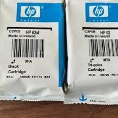 HP 62XL Black & HP 62 Tricolor Ink Cartridges