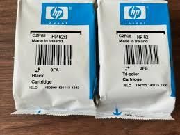 HP 62XL Black & HP 62 Tricolor Ink Cartridges