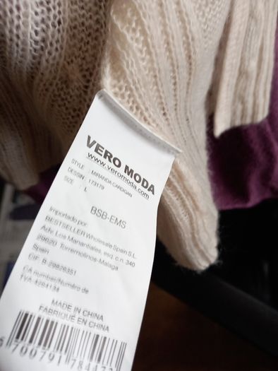 Vero Moda Cream Cardigan Wool/Mohair/Acrylic