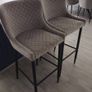 Smoked oak dining table, chairs, and barstools Image 4