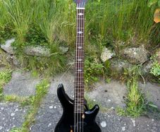 Vintage Early 1990's Ibanez CT Series Electric Bass Guitar And Aluminum Flight Case Including Strap, leads etc