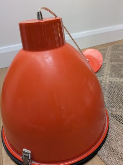 Pendant light 'Anteros 38' Industrial orange/metal - Suitable for LED / Indoor