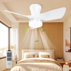 Brand New Ceiling fan with 18W LED light, 30W silent DC motor,