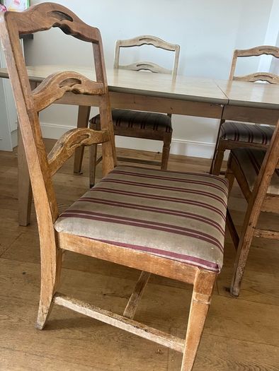 Dining table and four chairs