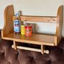 Rustic Solid Pine Wall Shelf with Kitchen Roll Holder Image 8