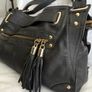 Black pure leather handbag Dune Image 2