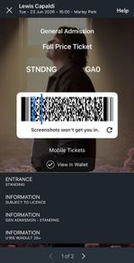 concert tickets