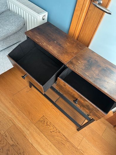 2 Drawer Hall Table Shoe Storage