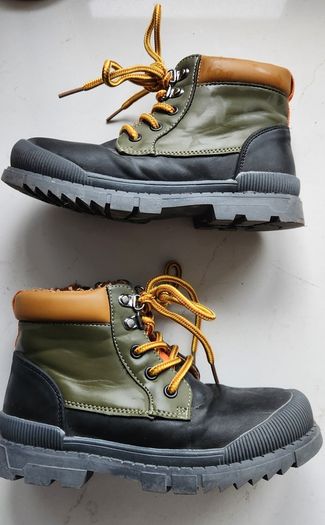 Next Kids Utility Khaki/Black Hiking Boots Size 12