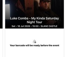 luke comb tickets x2
