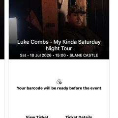 luke comb tickets x2