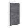 Fence Panel WPC 95x186 cm Grey Image 9