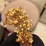 Faux christmas gold flower Image 2