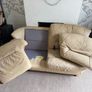 Free!- 3 seater sofa real leather hardwood Image 6