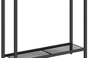Console Table, Slim for Hallway, Entryway with 2 Shelves, Industrial Display Sofa for Living Room, Bedroom, Greige and Black