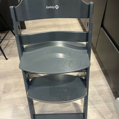 Safety 1st Timba Wooden Highchair- Grey and Super Soft & Padded High Chair Insert