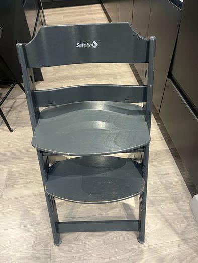 Safety 1st Timba Wooden Highchair- Grey and Super Soft & Padded High Chair Insert