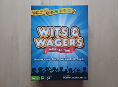 Wits and Wagers Family Edition Trivia Quiz Board Game NEW SEALED