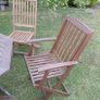 Garden table and chairs, parasol and cushions Image 8
