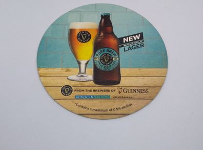 Guinness : Open Gate Brewery - Non Alcoholic Lager - Beer Mat/Coaster