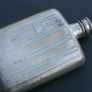 EDWARDIAN  Silver Plate Whiskey Flask _stamped 1901-1919  4" Image 5