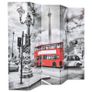 Folding Room Divider 200x170 cm London Bus Black and White Image 3