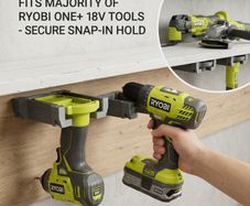 Tool holder for the majority of Ryobi power tools