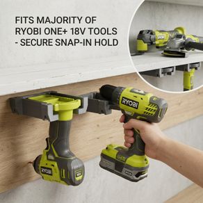 Tool holder for the majority of Ryobi power tools