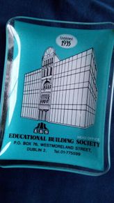 Glass Ashtray. EBS Building Society. 50 years.