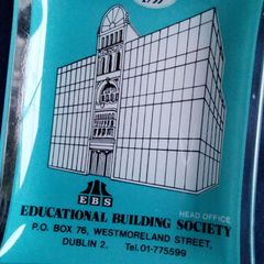 Glass Ashtray. EBS Building Society. 50 years.