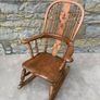 Victorian Elm Windsor Rocking Chair. Image 10