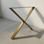 Gold X-Type Metal Table Legs 86x80 cm up to 250kg Image 2