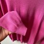 Castle of Ireland Pink Fine Knit Polo Sweater Jumper Size UK14 Image 5
