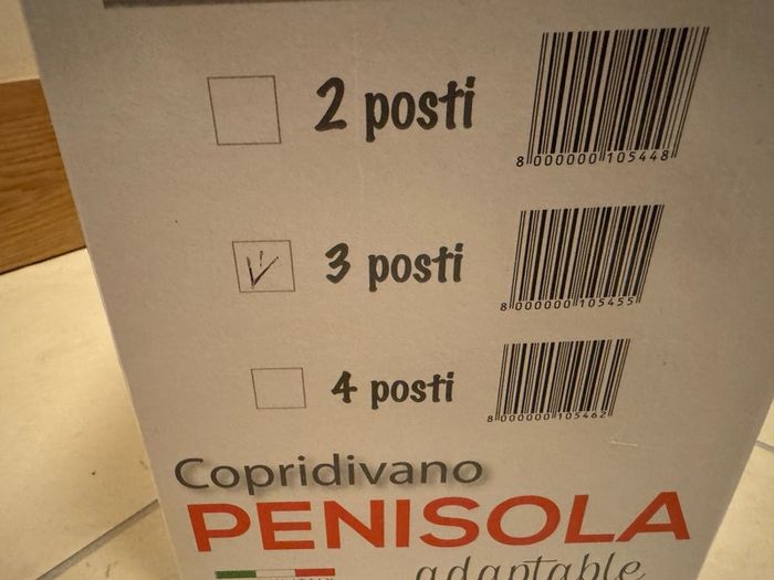 Italian 3-Seater Sofa Cover