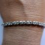 Vintage Sterling Silver 925 Round CZ Tennis Bracelet length 8" - 11,3g Image 2