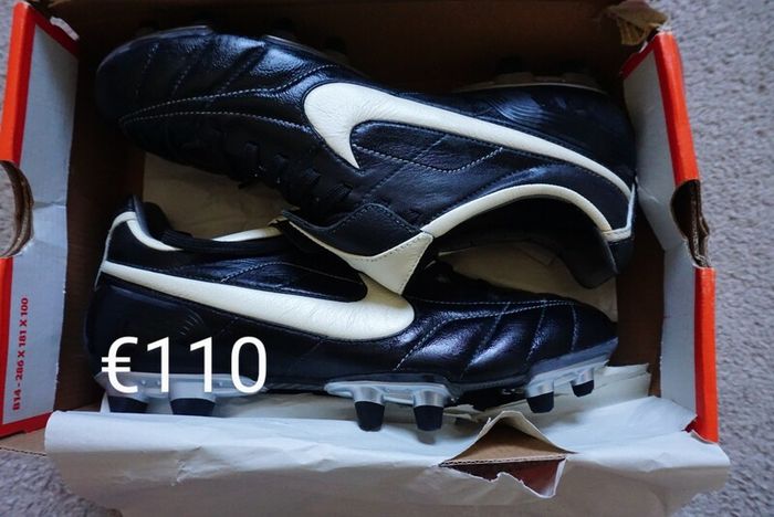 Football Boots Nike Air Legend Tiempo Black/White (2006) Size 7UK FG