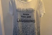 Janina cream slogan t-shirt size UK18 EU46 Postage included