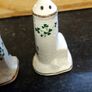 salt and pepper carrigaline pottery,cork Ireland shamrock set gold rim ,nice condition,buyer collects or pays postage thank you, sold as is Image 2
