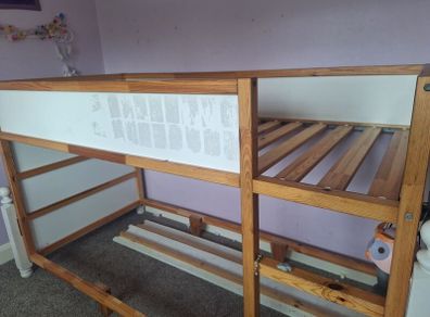 Ikea hi-low bed frame.